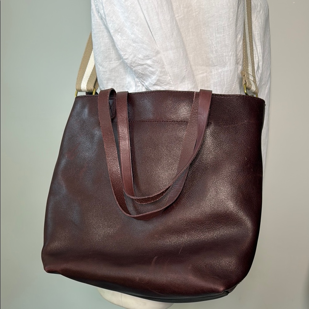 Madewell Dark Brown Leather Tote Bag